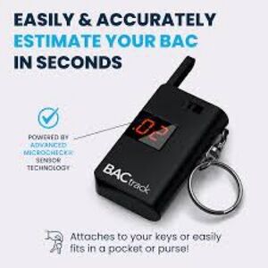 Actra Black Keychain Breathalyzer